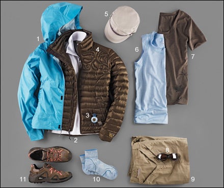 Women's hiking gear