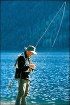 Fly-fishing on Tincup Lake