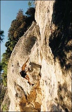 ON THE ROCKS: One of Finale Ligure's 2,000 bolted routes