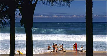 Paying respect: the swells on Ohau's Sunset Beach