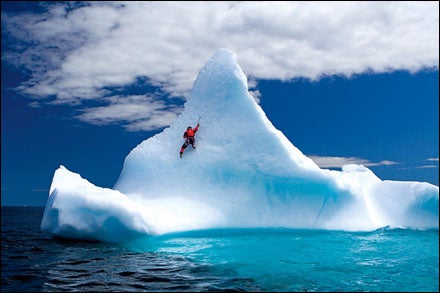 Iceberg climbing