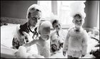 My three sons: clean family fun and foam fashions at Chez Hawk with, from left Keegan, Riley, and Spencer