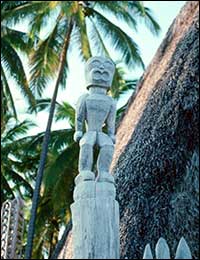 Tiki at Pu'uhonua O Honaunau National Historical Park