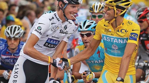 Andy Schleck and Alberto Contador: In on the joke?