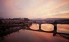 Sunset on Chattanooga's century-old Walnut Street Bridge