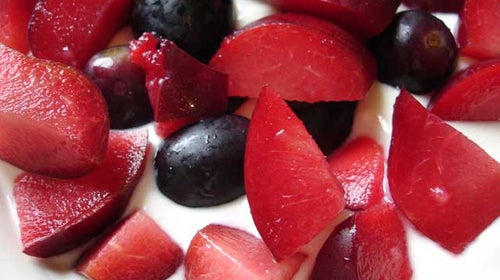 fruit and yogurt