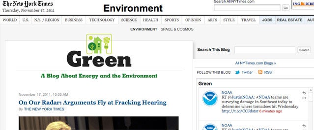 New York Times Green Blog