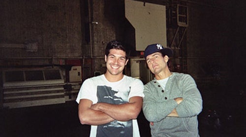 Tague (left) with Cruise