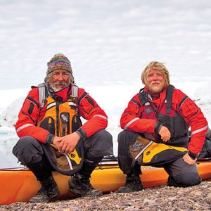 Turk (left) with Erik Boomer—and 95 days of growth