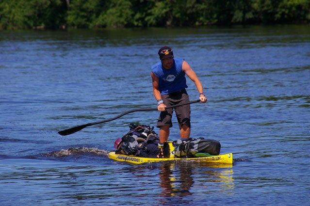 Dave Cornthwaite on the river