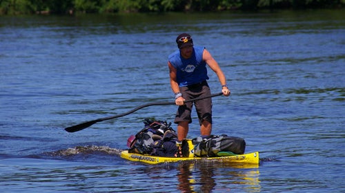 Dave Cornthwaite on the river