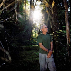 Fay near the cabin he built outside Ketchikan, Alaska