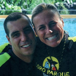 Alexis Martínez and Dawn Brancheau at Loro Parque, September 2006.