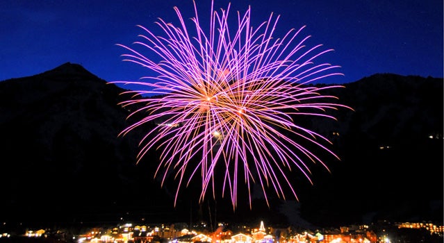 Fireworks over Jackson Hole