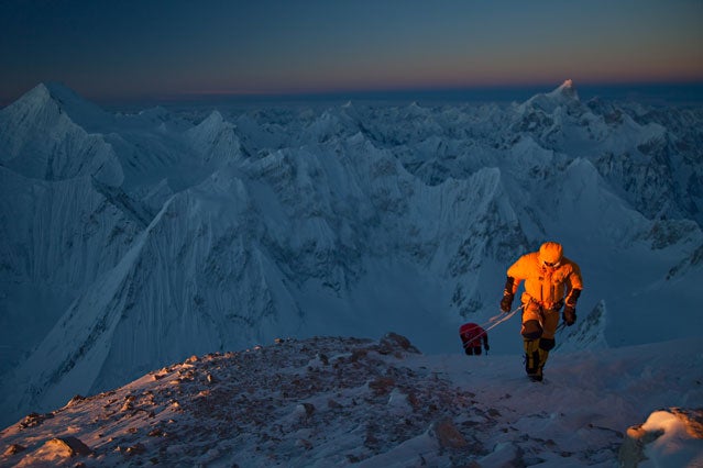 Simone Moro and Denis Urubko on Gasherbrum II