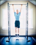 BODY BY PULL-UPS:  Dr. Ben works out in his home gym.