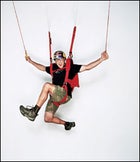 JUMP HAPPY: Miles Daisher photographed on November 1, 2005
