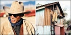 Local rancher, and Bret Eaton exploring in a loft.