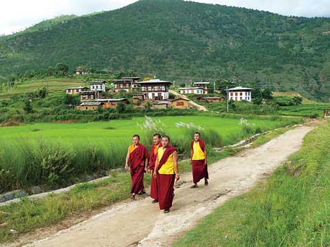 Buddhist monks on patrol