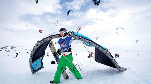Snow-kiting