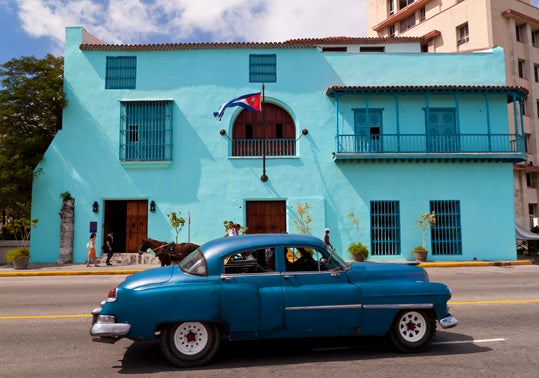 Driving through Havana