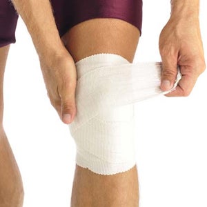 Bandaging a knee and how to clean a wound