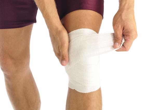 Bandaging a knee and how to clean a wound