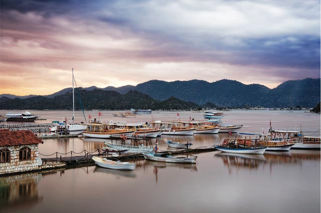 Serene coastline in southwest Turkey