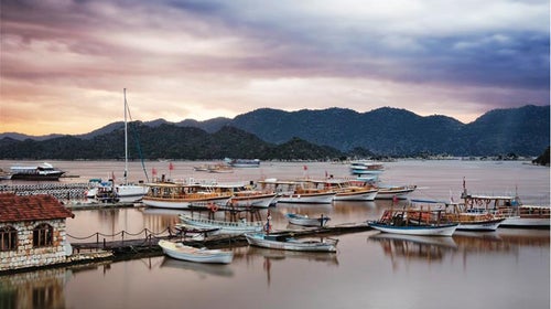 Serene coastline in southwest Turkey