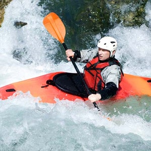Whitewater kayker