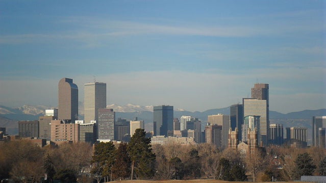 The Denver skyline