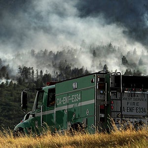 forest fire Colorado firefighters. global warming climate change