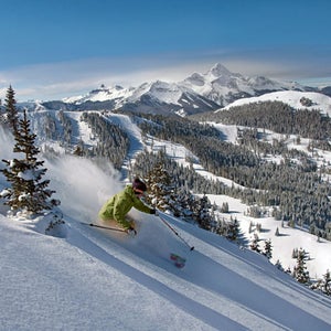 Galena Gleason at Telluride Ski Resort with Mt. Wilson in the background.
