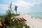 Airplane wreckage on Bikini Isl