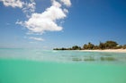 Bikini Island's blue lagoon.