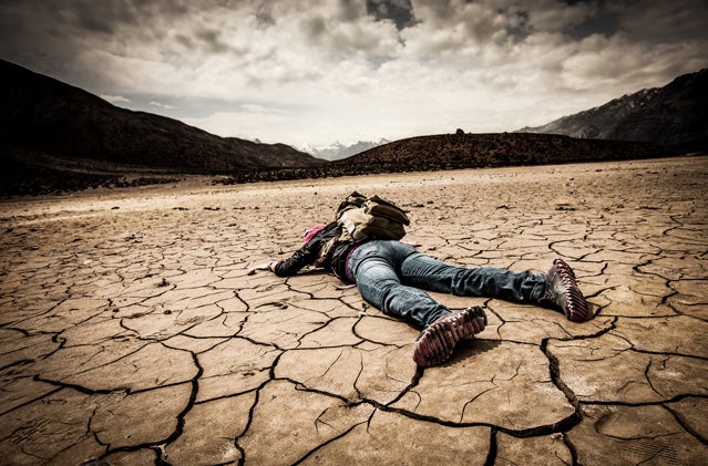 Dying the desert.