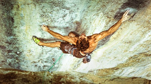 Chris Sharma climbing
