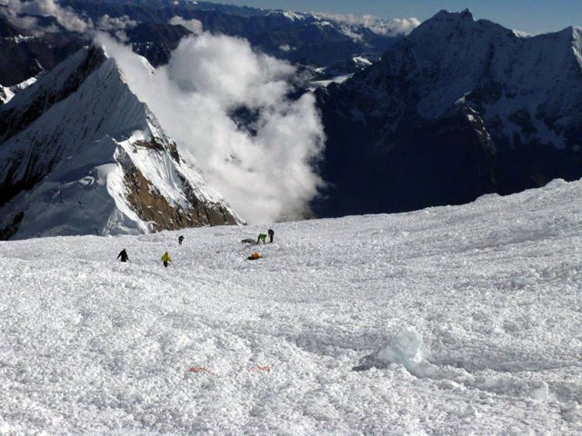 Debris field on Manaslu.