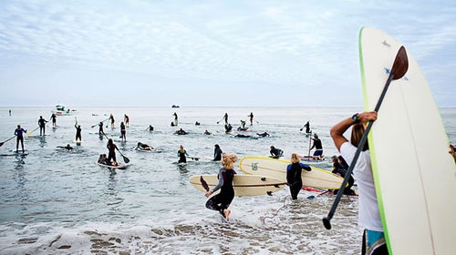 NRDC Peace Paddle Out america beach ocean water california surf surfing surfer paddle paddle out sports sport surfboard surf board Malibu NRDC Natural Resources Defense Counc