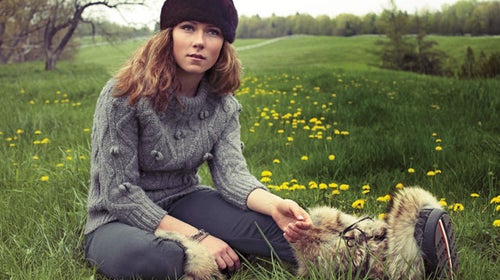 Mikaela Shiffrin near Vermont's Burke Mountain ski academy in May