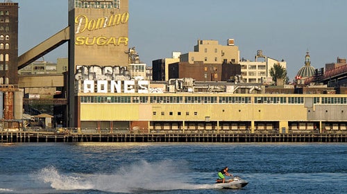 Sweet ride! Gunning it down the East River.