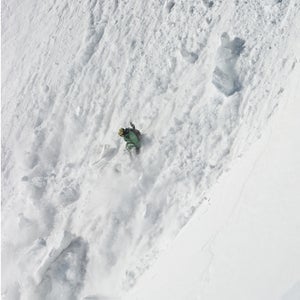 An avalanche in the Caucasus Mountains
