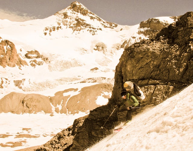 Steve Romeo skiing Argentina's Aconcagua