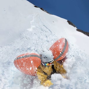 A deployed ABS avalanche airbag