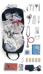 The Kilimanjaro ($650) is packed with plenty of what you'd expect in a backcountry medical kit—moleskin, bandages, Band-Aids, ibuprofen,—and a whole lot that's not so common. For information call 800-858-7430; www.wildernessmedical.com