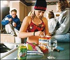 THE GOOD LIFE: Some of the Hastings kidslike Julie, centeropted not to ski, but alpine magic still got into their souls.
