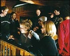 CIGAR AFICIONADOS: Saturday night before the off-piste action got intense.
