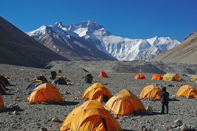 Base camp on Everest's north side