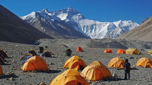Base camp on Everest's north side