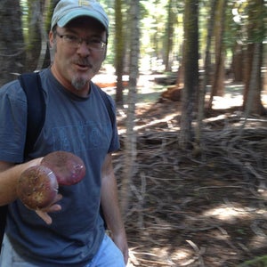 Hank Shaw and pair of shrimpies